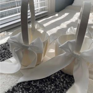 Ivory Flower Girl Basket(s)